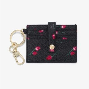 WHBM NWT Floral Faux Leather Card Holder